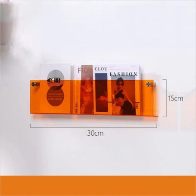Magazine Holder Wall-Mounted Acrylic Space-Saving