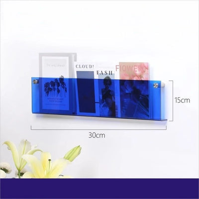 Magazine Holder Wall-Mounted Acrylic Space-Saving