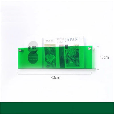 Magazine Holder Wall-Mounted Acrylic Space-Saving