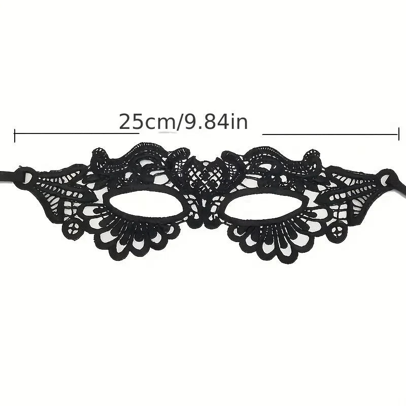 Masquerade Mask Lace Lightweight & Adjustable Satin Ribbons