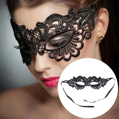 Masquerade Mask Lightweight Lace Adjustable Satin Ribbon Ties