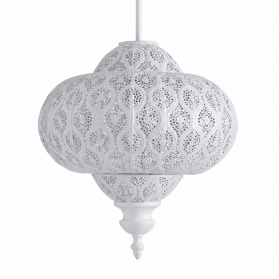 Metal Fretwork Pendant Light