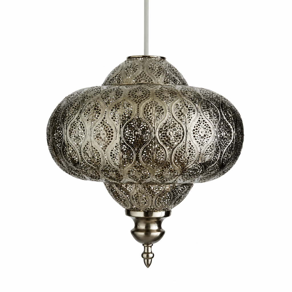 Metal Fretwork Pendant Light