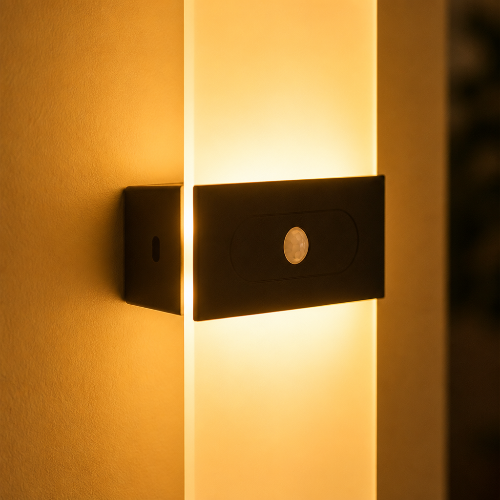 Minimalist Acrylic LED Magnetic Mount Wall Sconce