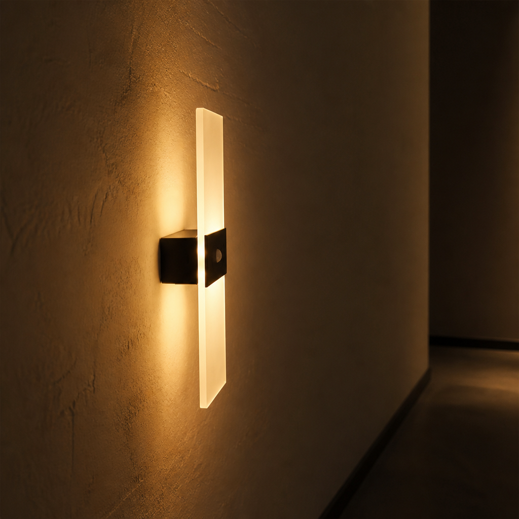 Minimalist Acrylic LED Magnetic Mount Wall Sconce