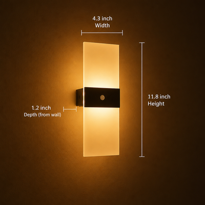 Minimalist Acrylic LED Magnetic Mount Wall Sconce
