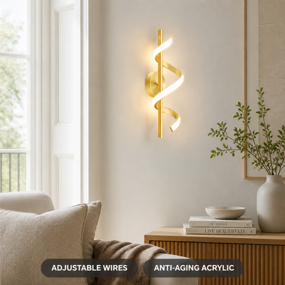 Minimalist Acrylic LED Spiral Wall Sconce