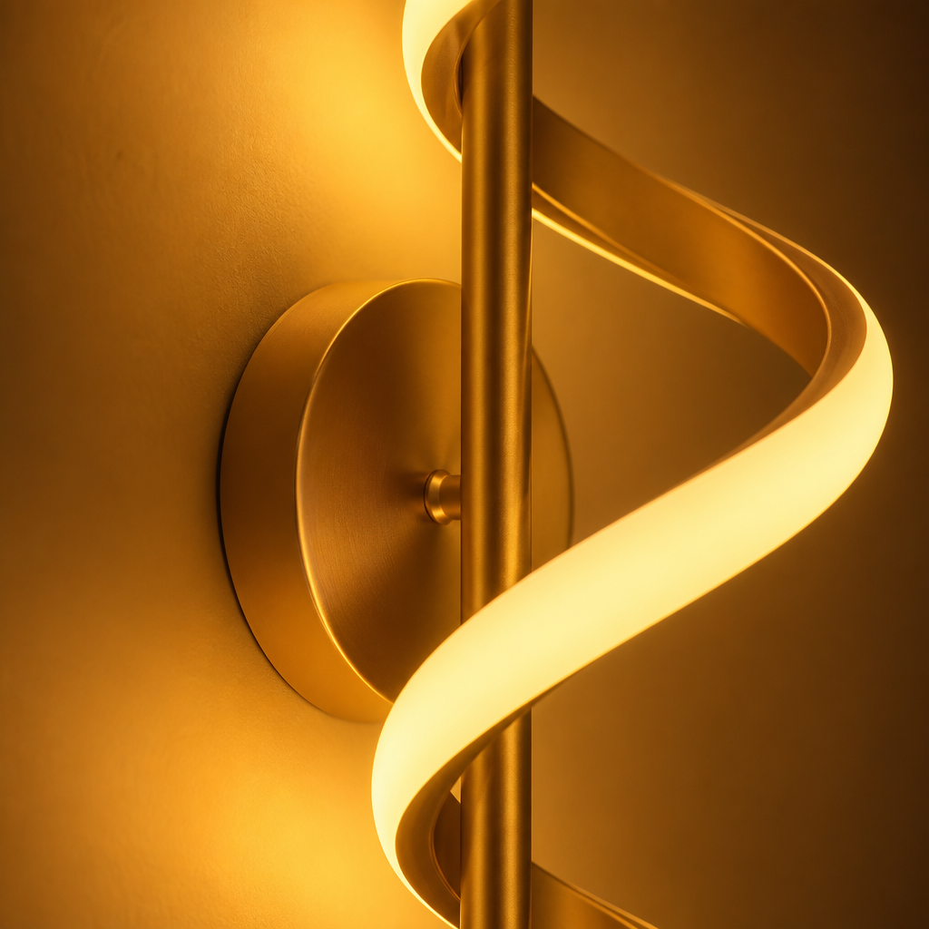 Minimalist Acrylic LED Spiral Wall Sconce