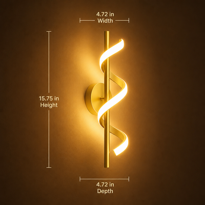 Minimalist Acrylic LED Spiral Wall Sconce