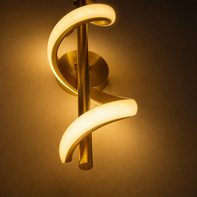 Minimalist Acrylic LED Spiral Wall Sconce