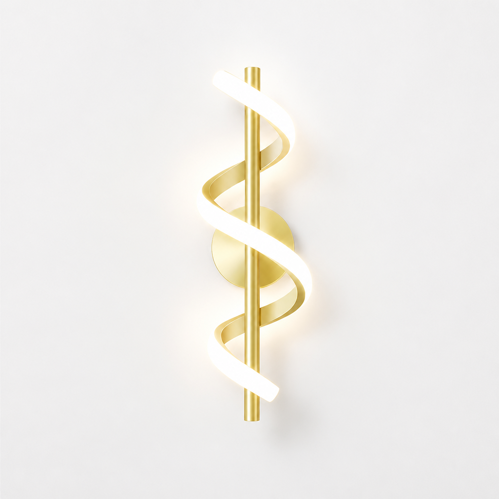 Minimalist Acrylic LED Spiral Wall Sconce