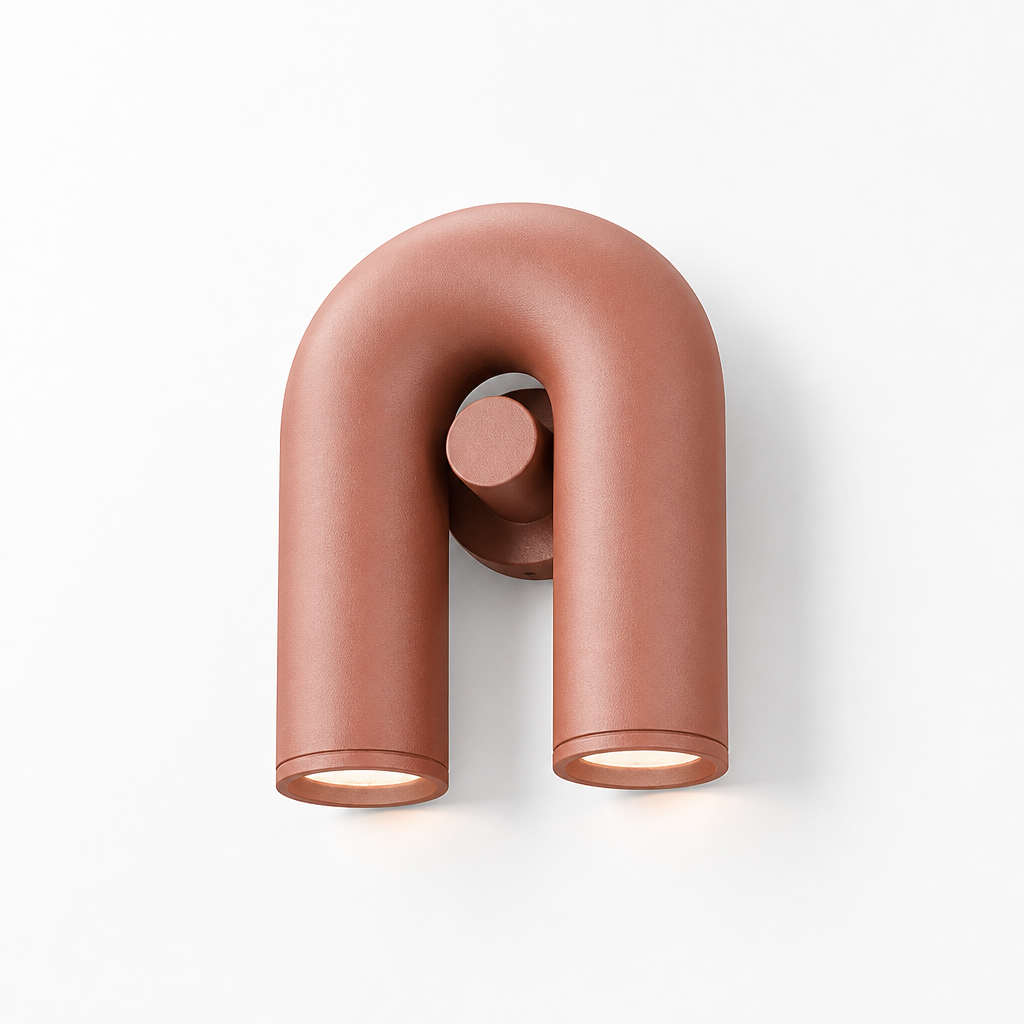 Minimalist Aluminum & Acrylic LED U-Shaped Wall Sconce
