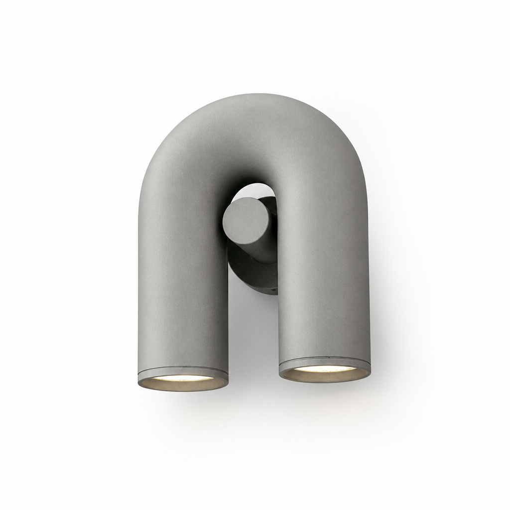 Minimalist Aluminum & Acrylic LED U-Shaped Wall Sconce