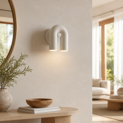 Minimalist Aluminum & Acrylic LED U-Shaped Wall Sconce