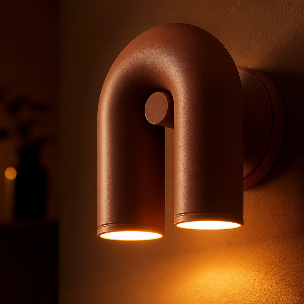Minimalist Aluminum & Acrylic LED U-Shaped Wall Sconce