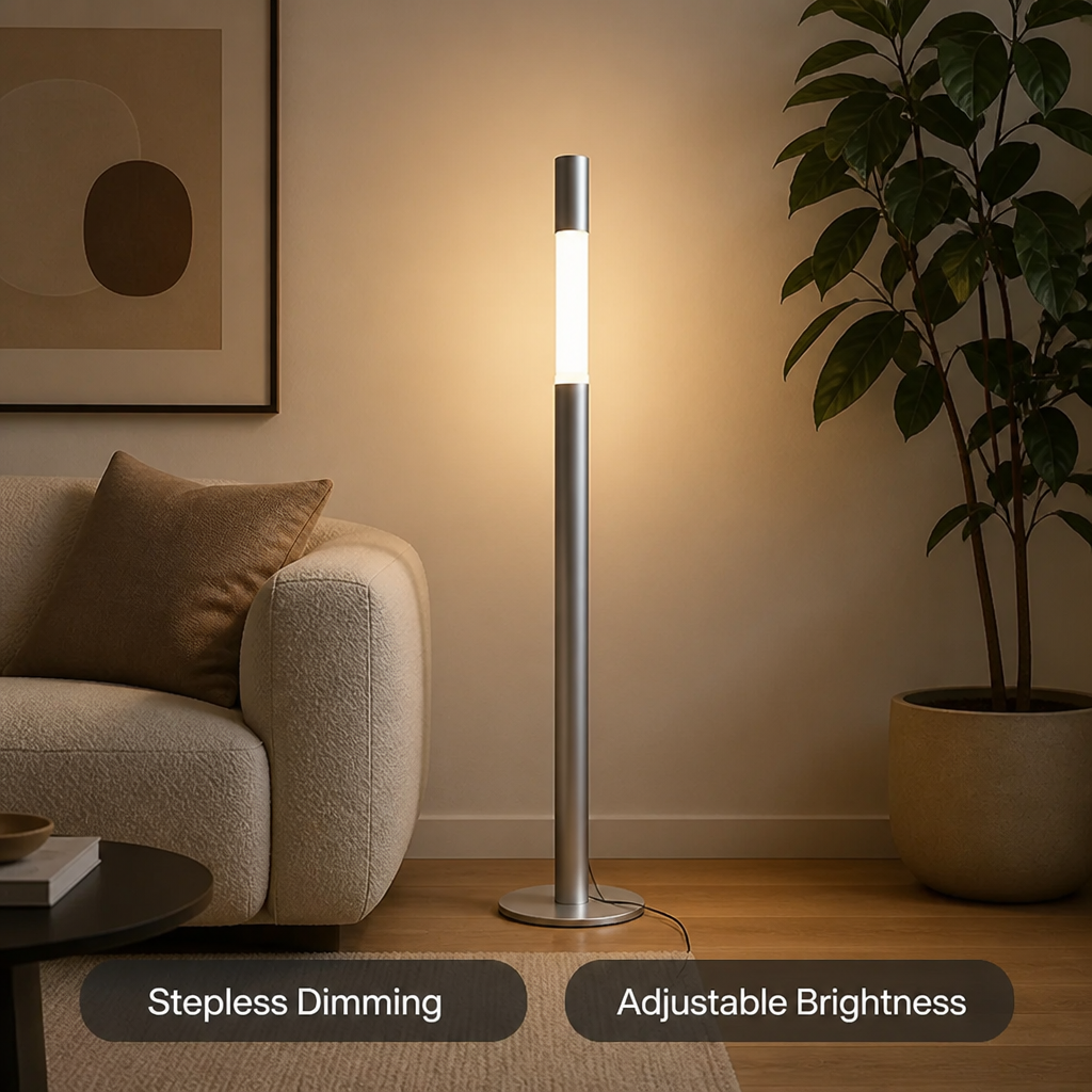 Minimalist Aluminum Adjustable Height Floor Lamp
