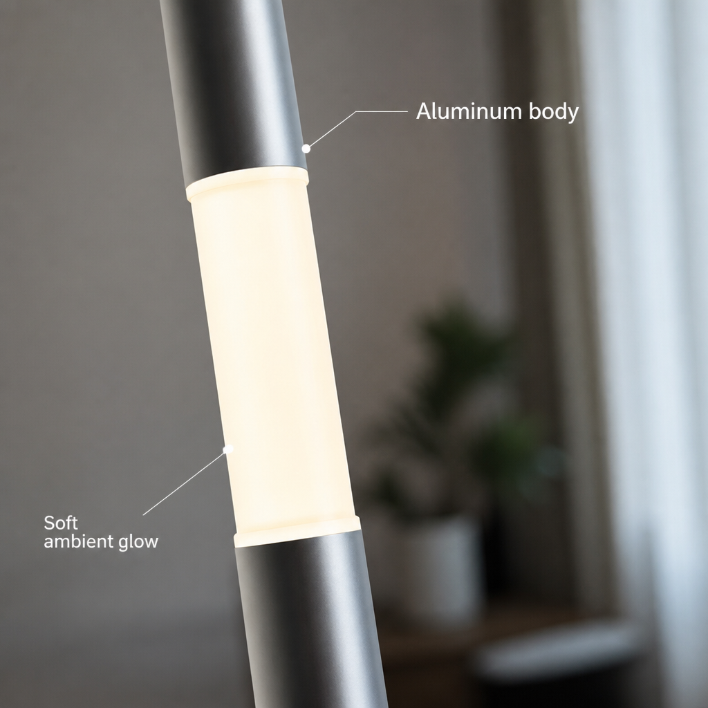 Minimalist Aluminum Adjustable Height Floor Lamp