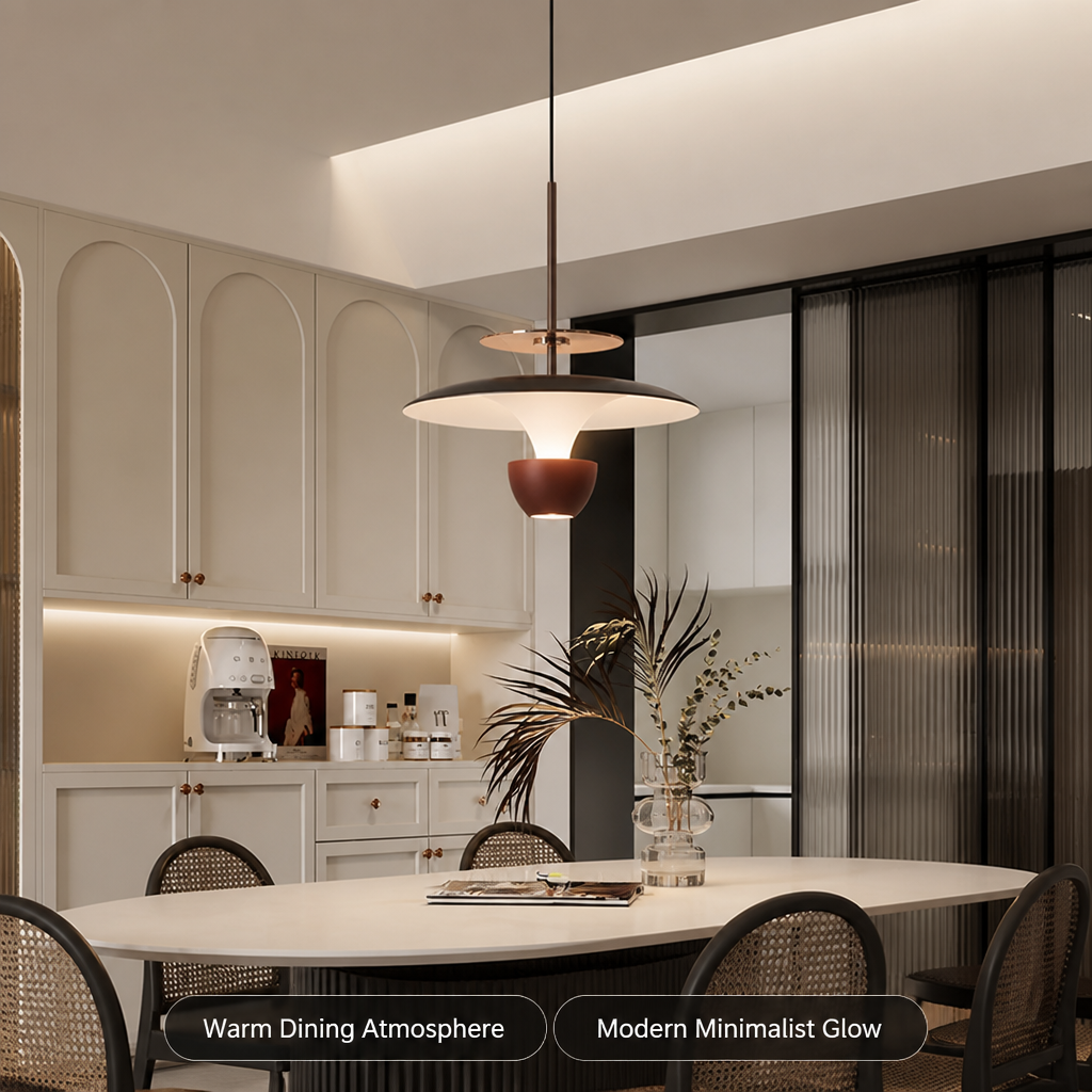 Minimalist Aluminum LED Adjustable Height Pendant Light