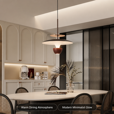 Minimalist Aluminum LED Adjustable Height Pendant Light