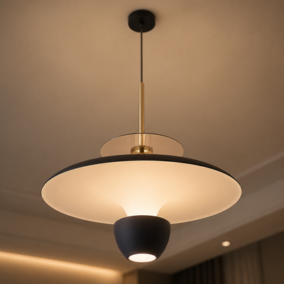 Minimalist Aluminum LED Adjustable Height Pendant Light