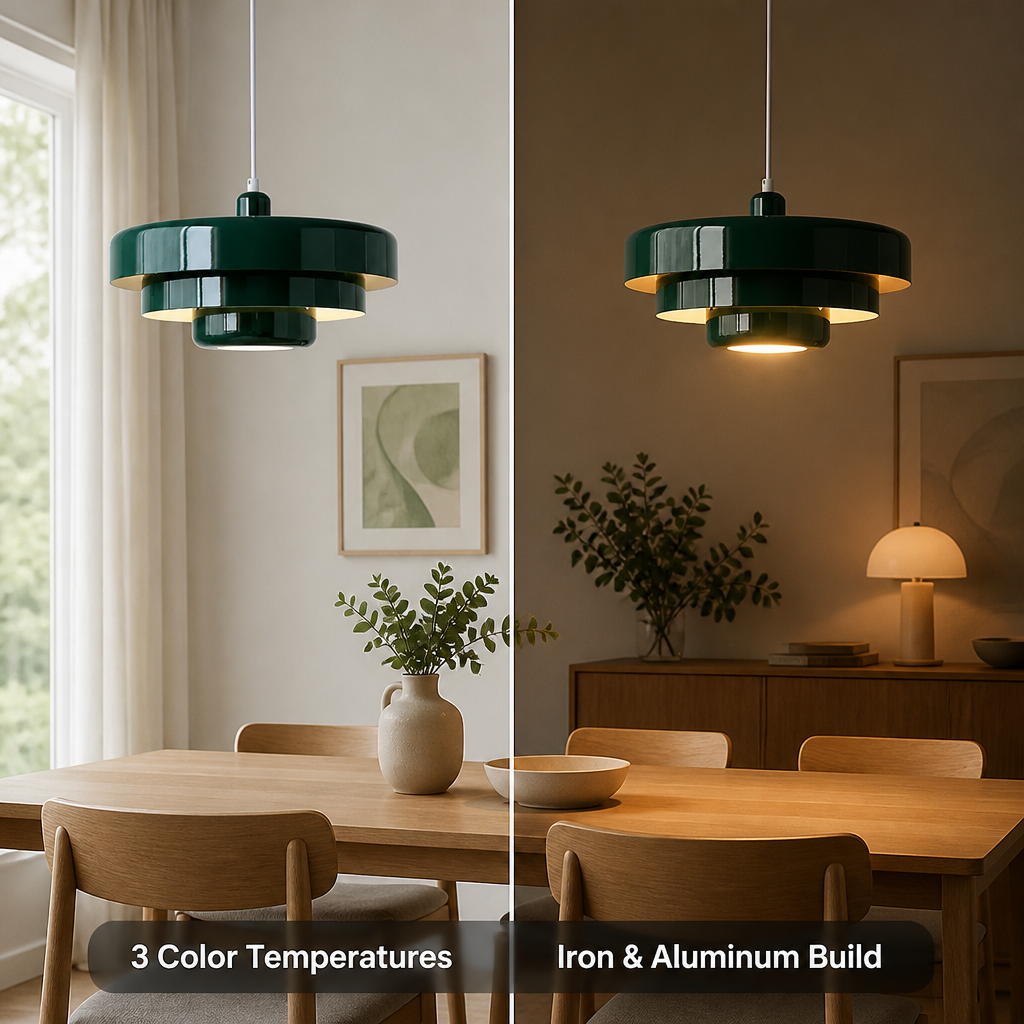 Minimalist Aluminum LED Flying Saucer Pendant Light
