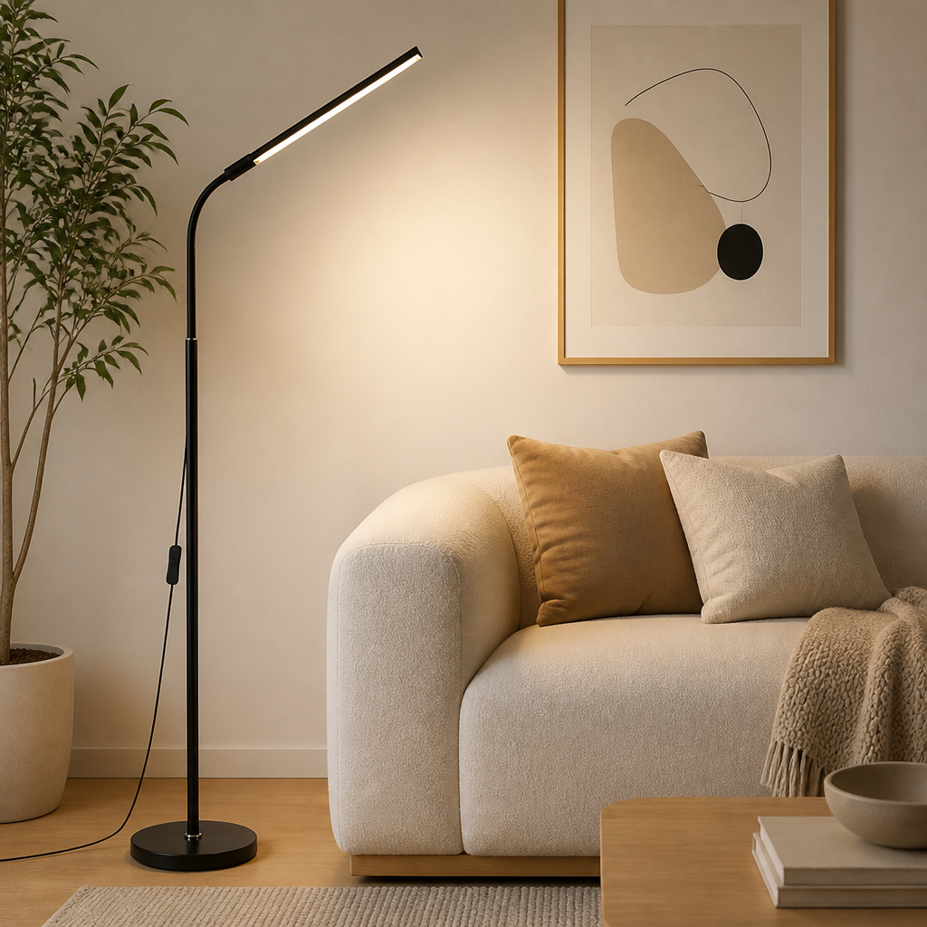 Minimalist Aluminum LED Gooseneck Floor Lamp