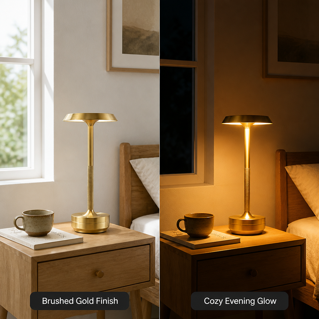 Minimalist Aluminum LED Touch Table Lamp