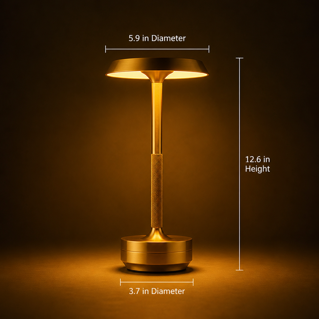 Minimalist Aluminum LED Touch Table Lamp