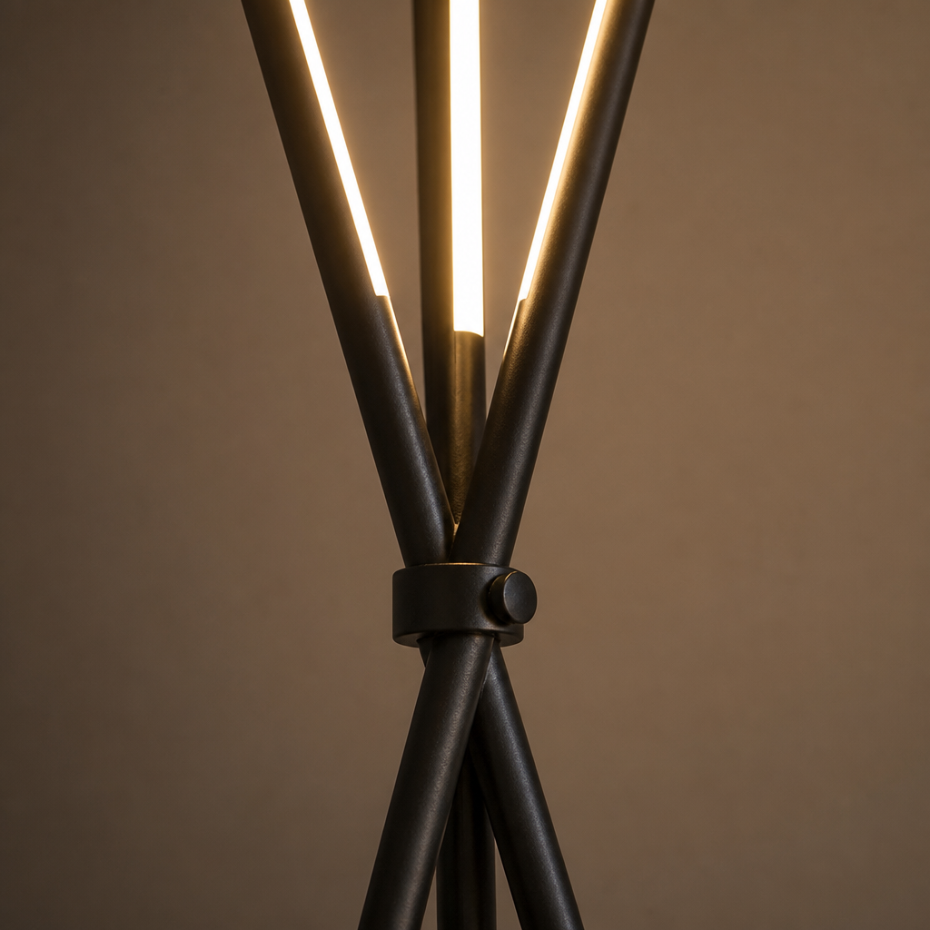 Minimalist Aluminum LED Triple-Bar Floor Lamp