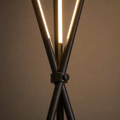 Minimalist Aluminum LED Triple-Bar Floor Lamp