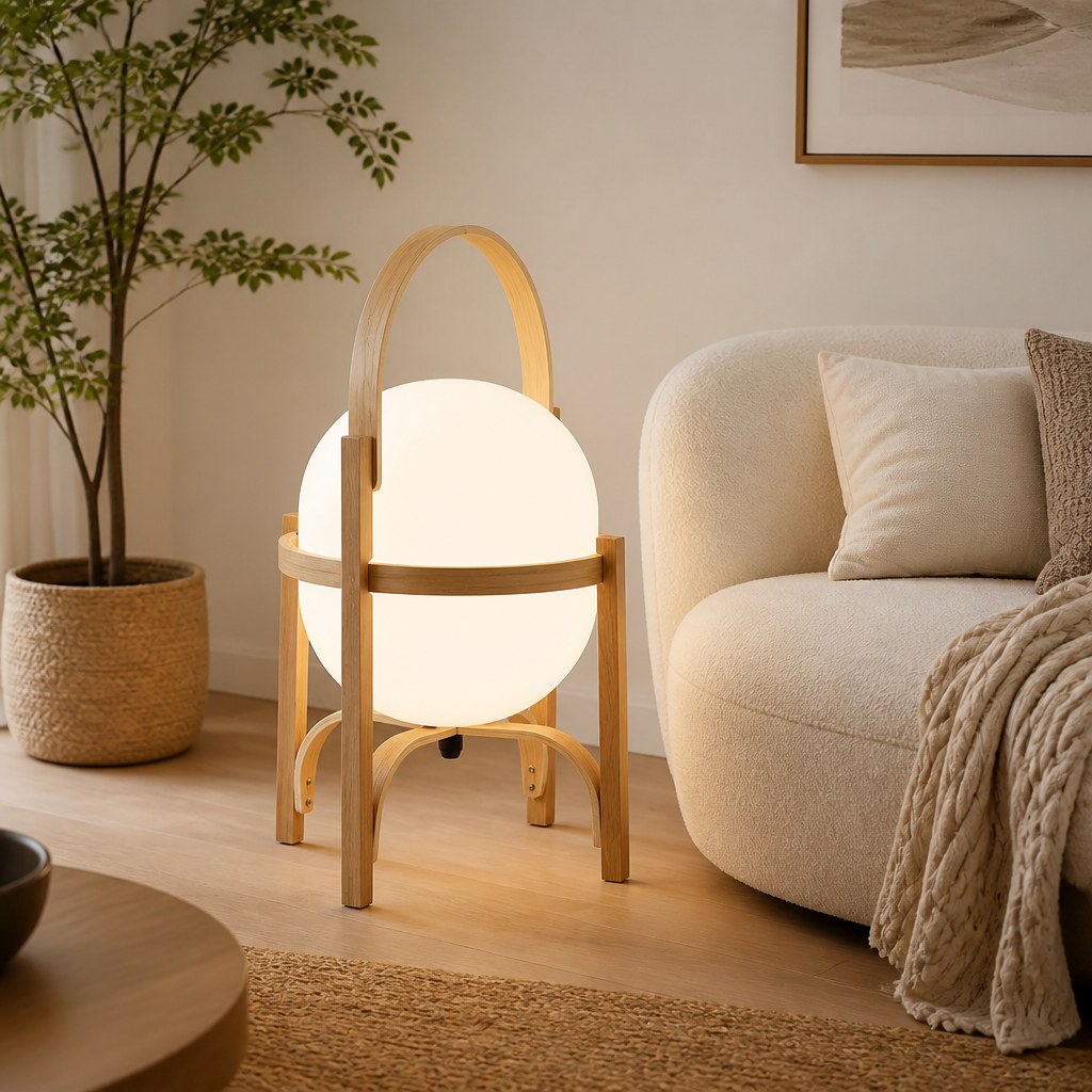 Minimalist Bamboo LED Floor Lamp