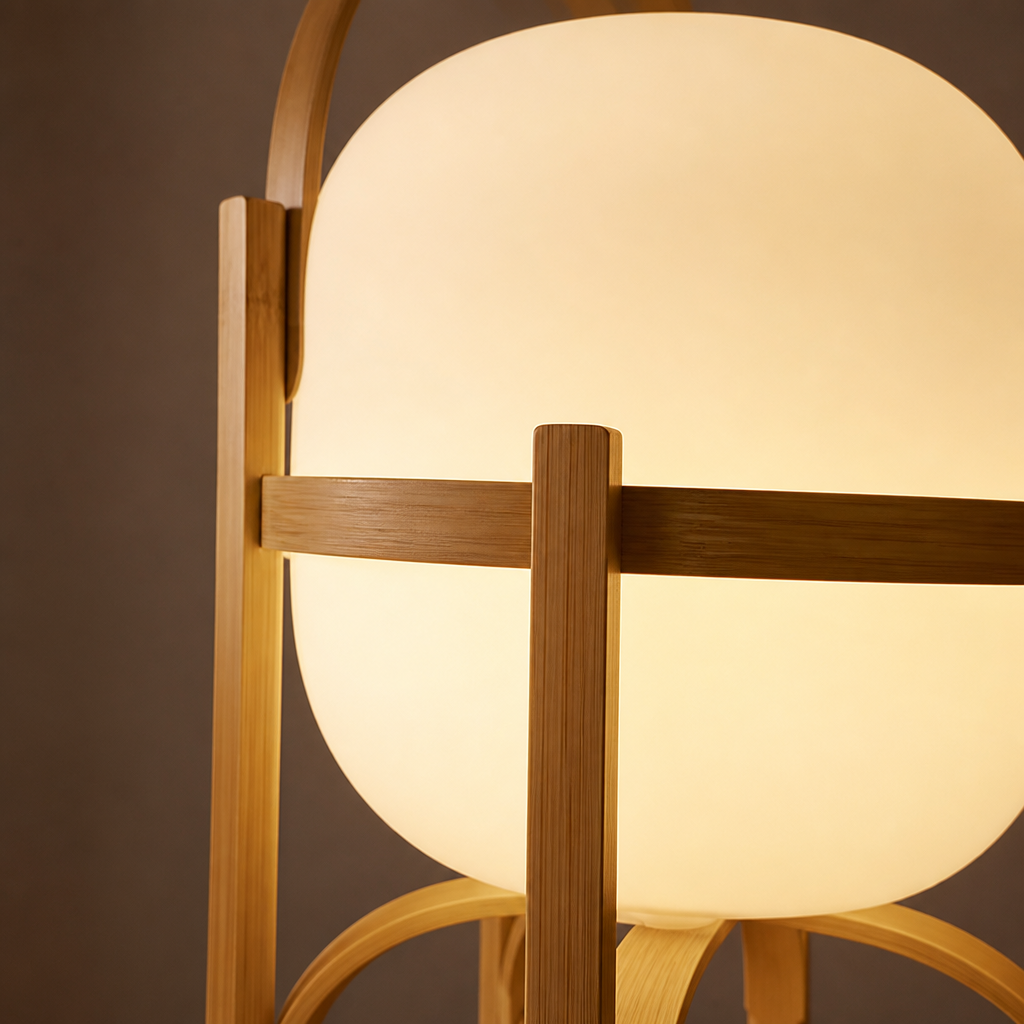 Minimalist Bamboo LED Floor Lamp