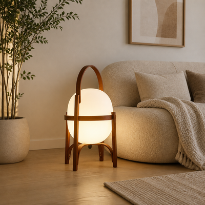 Minimalist Bamboo LED Floor Lamp