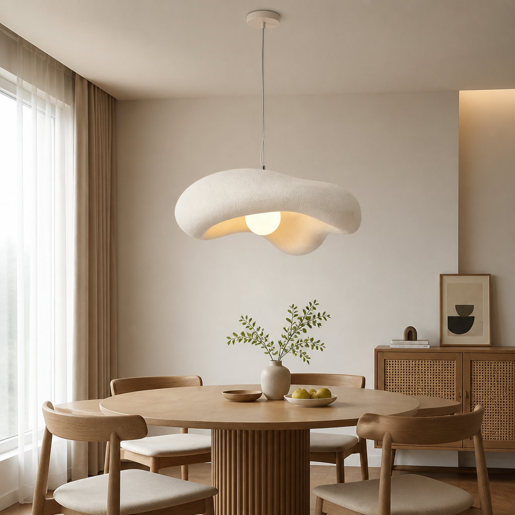 Minimalist Beige LED 3-Color Pendant Light