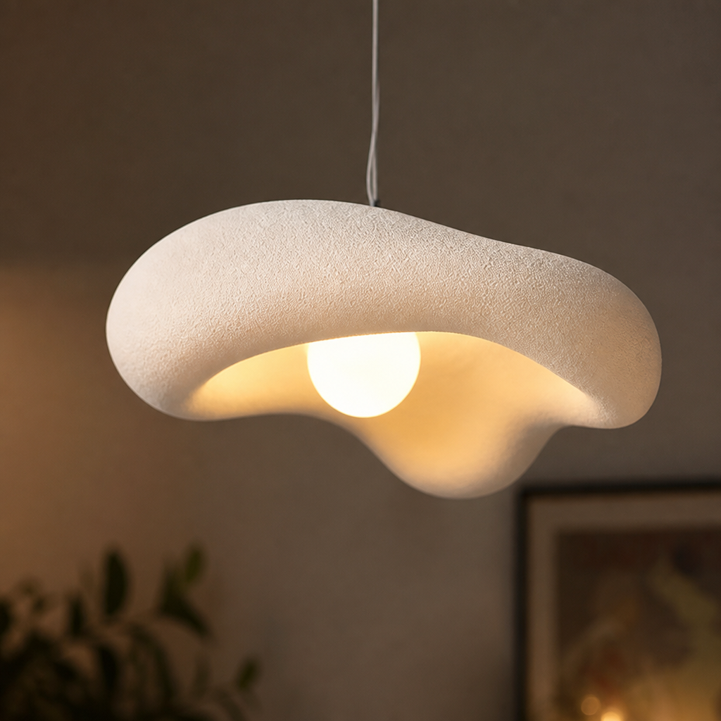 Minimalist Beige LED 3-Color Pendant Light