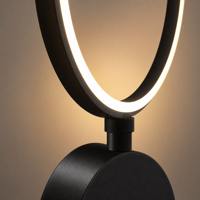 Minimalist Black Acrylic LED Multi-Ring Floor Lamp