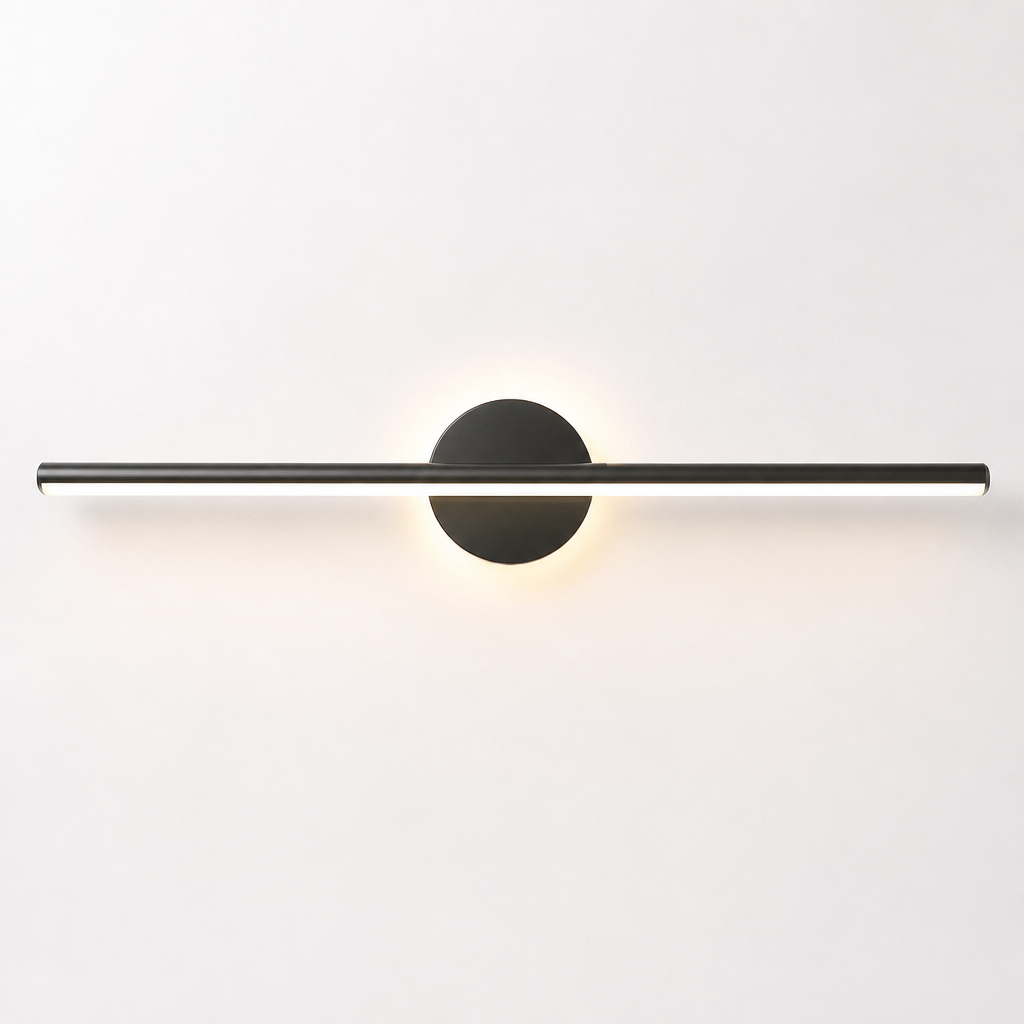 Minimalist Black & Gold LED Shadow-Free Wall Sconce