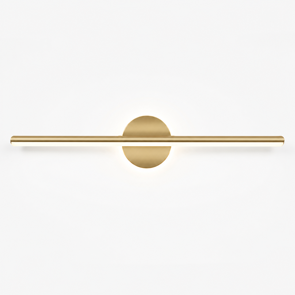 Minimalist Black & Gold LED Shadow-Free Wall Sconce