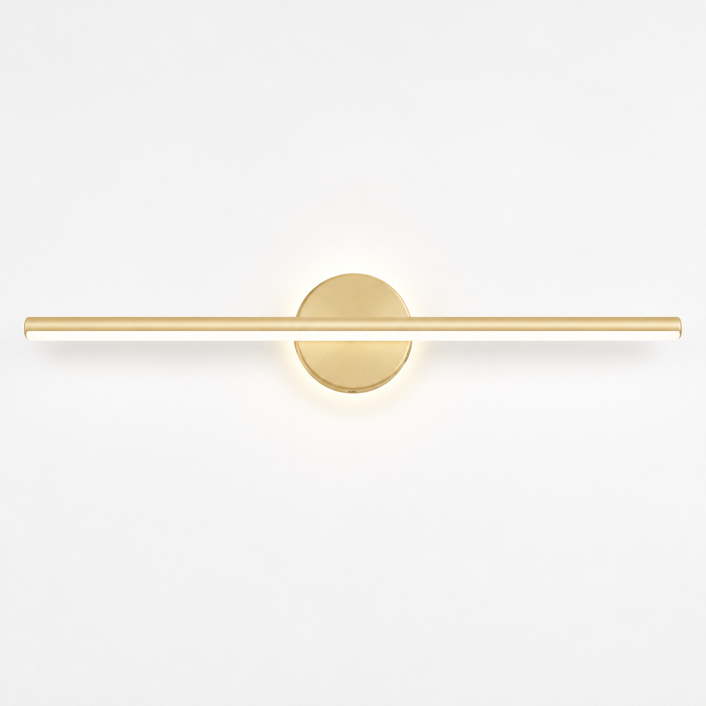 Minimalist Black & Gold LED Shadow-Free Wall Sconce