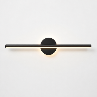 Minimalist Black & Gold LED Shadow-Free Wall Sconce