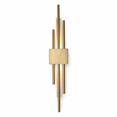 Minimalist Black-Gold LED Wall Sconce
