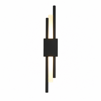 Minimalist Black-Gold LED Wall Sconce