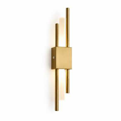 Minimalist Black-Gold LED Wall Sconce
