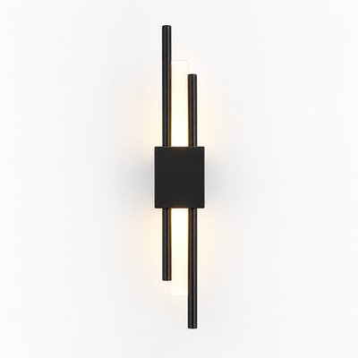 Minimalist Black-Gold LED Wall Sconce