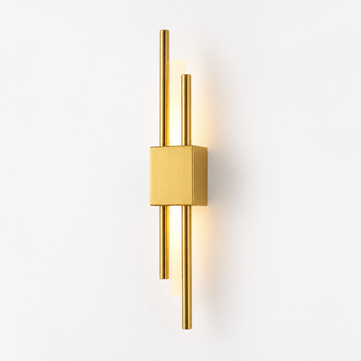 Minimalist Black-Gold LED Wall Sconce