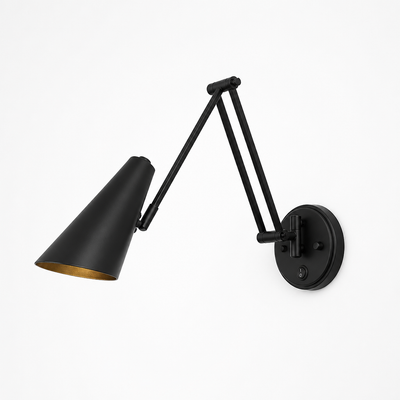 Minimalist Black LED Folding Wall Sconce