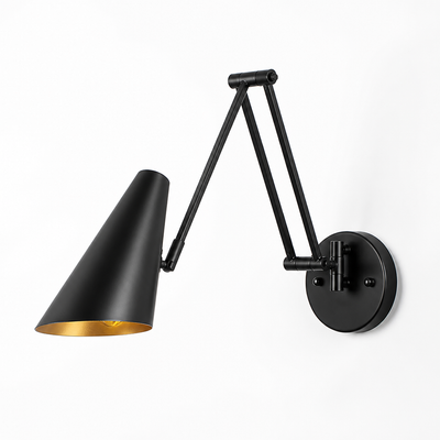 Minimalist Black LED Folding Wall Sconce