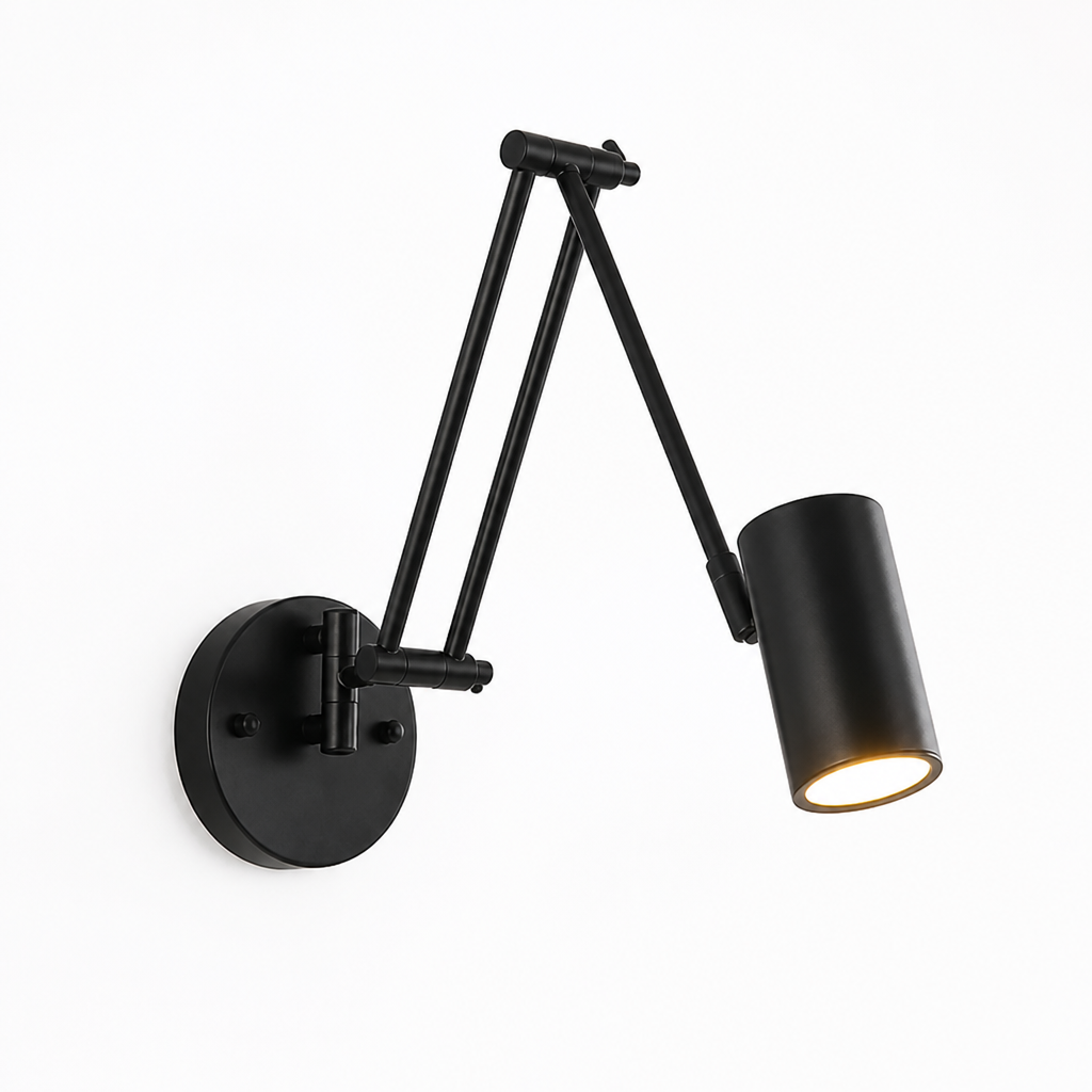 Minimalist Black LED Folding Wall Sconce