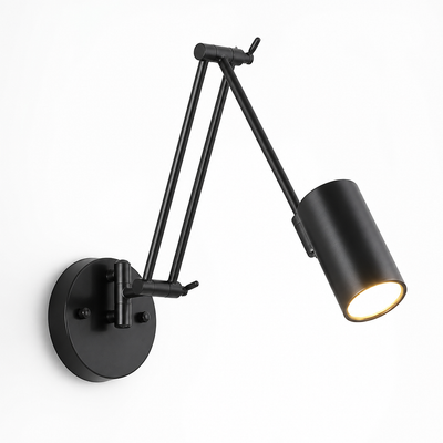 Minimalist Black LED Folding Wall Sconce