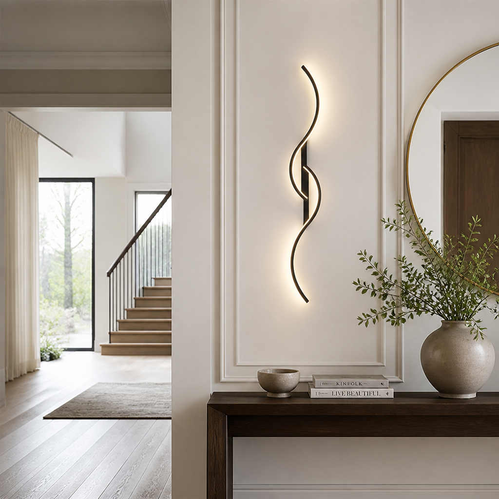 Minimalist Black LED Slim Linear Wall Sconce